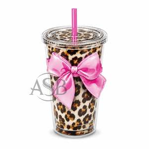 Palette d'extensions de cils en acrylique Leopard Bow Coffee Shake Ice Tea, durable, avec impression de logo personnalisée - Product Image 1