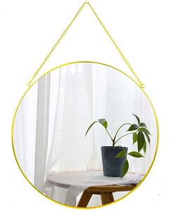 Round Shape Hanging Wall <b>Mirror</b> with Metal Border Wall Hanging <b>Mirror</b> | Decorative Black Border Customized <b>Mirror</b> With <b>Chain</b> - Product Image 2