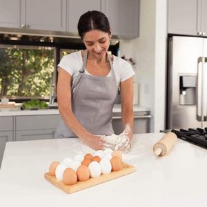 <b>Eco</b>-Friendly Customized Wooden <b>Egg</b> Holder with 12 Holes Wholesale Kitchen <b>Egg</b> Rack Dishwasher & Freezer Safe Reasonable Prices - Product Image 2