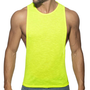 High Street <b>Men</b> Seamless Custom Color Knitted Tank Top Side Off Cut Sporty Vest Lightweight Running <b>Singlet</b> Muscle Top - Product Image 4