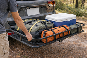 Canasta Portaequipajes Plegable para Enganche de Remolque, 60x20x6 Pulgadas, Capacidad de Carga de 500 lb, Portaequipajes para Auto GAPCGC001 - Product Image 4