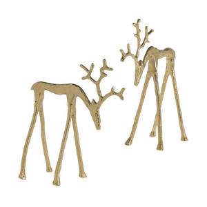 Ornement de Noël en aluminium de luxe contemporain en forme de cerf - Finition métallique, réutilisable, taille et couleur personnalisables, vente en gros d'usine - Product Image 4