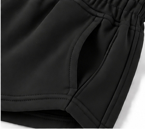 Index Apparel <b>Black</b> Knitted Polyester <b>Shorts</b> With Elastic Waist And Pockets Sporty <b>Women's</b> Casual Wear - Product Image 6
