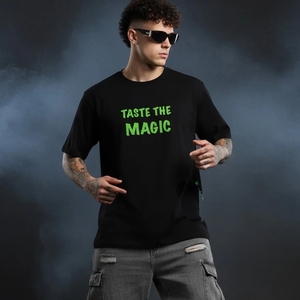 T-shirts en coton surdimensionnés pour hommes, personnalisables, OEM & ODM, vente en gros, impression personnalisée pas chère, impression sérigraphique. - Product Image 1