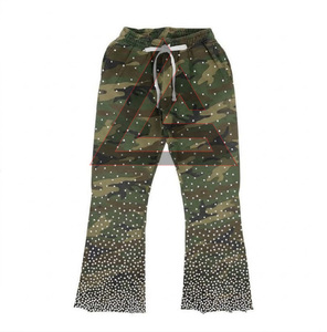 Ensemble de jogging hiver en coton épais 100 % avec strass, sweat à capuche et pantalon de survêtement, imprimé numérique DTG personnalisé, couleur unie - Product Image 3