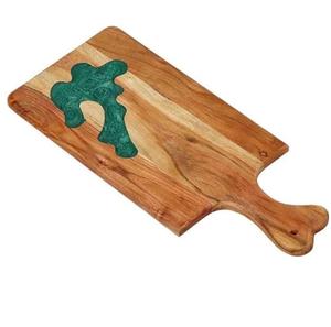 เขียงไม้เนื้อแข็งสำหรับเสิร์ฟผลไม้ ผัก หรือพิซซ่า  แบบกำหนดเองได้  เขียงไม้มะม่วงเนื้อแข็งสำหรับเสิร์ฟพิซซ่าและหั่นอาหาร - Product Image 4