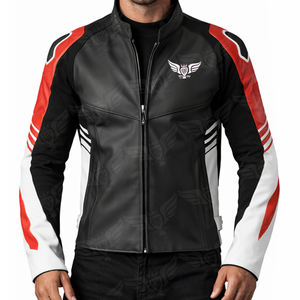 Blouson de moto en cuir pour homme, veste de course, équipement de protection pour motard, idéal pour la conduite sur route et sur circuit - Product Image 6
