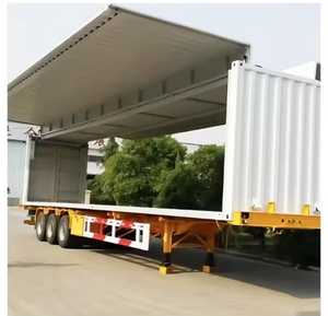 Semi-remorque fourgon à 3 essieux renforcée avec portes verrouillables pour une livraison sécurisée des marchandises, disponible à la vente - Product Image 5