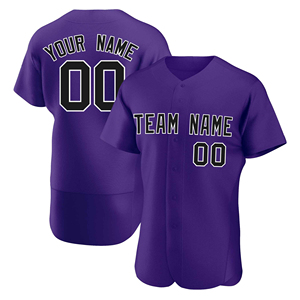 Maillot de baseball noir personnalisé pour homme, manches courtes, col en V, maille respirante, nom de l'équipe imprimé, coupe classique, toutes saisons - Product Image 5