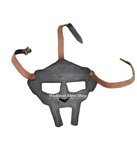 Máscara Facial de Gladiador Medieval Estilo MF, Acero Suave, Unisex, Hecha a Mano, Armadura de Caballero, Acabado Dorado, Cierre de Hebilla, Halloween, Ester - Product Image 2