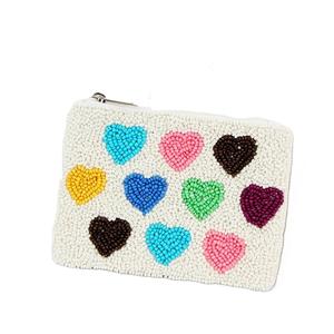 Porte-monnaie brodé de perles de designer, petit portefeuille style bohème avec doublure douce - Product Image 5