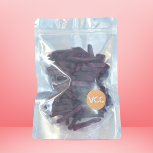 มันเทศม่วงอบกรอบคุณภาพพรีเมียม 100% VF ทอดสุญญากาศ |   ขนมขบเคี้ยวกรอบ ไม่มีน้ำตาลเพิ่ม สุขภาพดี ขายส่ง/OEM - Product Image 1