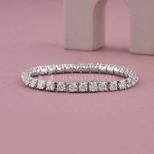 Premium Design Round Shape Diamond <b>Bracelet</b> & <b>Bangle</b> Lab Grown Diamond <b>Bracelet</b> with VVS Clarity for Sale Export From india - Product Image 1