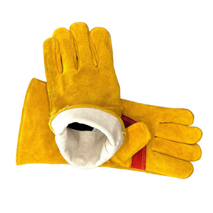 Direct Factory Supply <b>Red</b> Palm Wing Thumb Welding Work <b>Gloves</b> Best Quality Leather Custom Logo Welder Working <b>Gloves</b> - Product Image 6