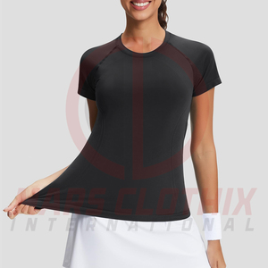 Camiseta deportiva ajustada para mujer, suave, elástica, cómoda, para entrenamiento, fitness, correr, ropa deportiva activa, camisetas para mujer - Product Image 4