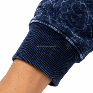 Sweat-shirt pour homme délavé à l'acide, col rond vintage, épais, en molleton uni, fabricant OEM ODM en gros - Product Image 3