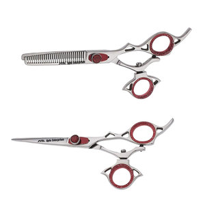 Ensemble de ciseaux de coiffure à bord rasoir, ciseaux à effiler et texturiser réglables pour barbier, coiffure et salon - Product Image 4