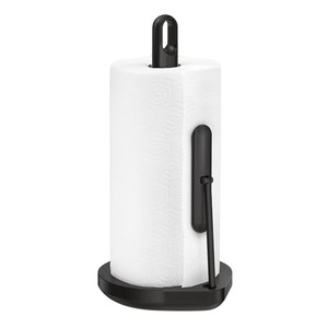 Modern Matte <b>Black</b> Stainless Steel <b>Paper</b> Towel Holder Stand with Base Freestanding Kitchen Roll Dispenser f - Product Image 2