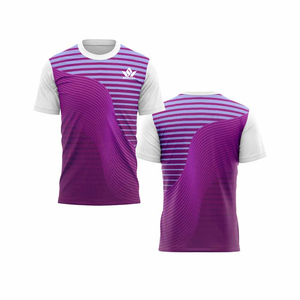 Maillot de volley-ball personnalisé pour homme, marron et rose, sublimé, col rond, manches courtes, polyester respirant, uniforme sportif pour équipe adulte - Product Image 2