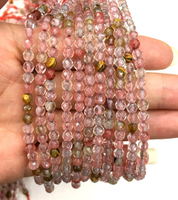 Perles de cristal naturel |   Quartz Fraise, Quartz Clair, Quartz Arc-en-ciel |   Pierres précieuses de guérison de 6 mm et 8 mm pour la fabrication de bijoux |   Fabrication d'échantillons