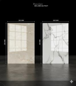 Azulejos de Pared de Porcelana Cerámica de Exportación Premium, 300x600mm, Acabado Brillante, Textura Mármol, GVT PGVT, para Proyectos de Decoración de Interiores - Product Image 6