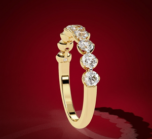 แหวนหมั้นเพชรทรงมาร์คีส์ทองคำแท้ 14K สำหรับผู้หญิง เพชรเพาะเลี้ยงในห้องปฏิบัติการ รับรองโดย IGI สไตล์หรูหรา - Product Image 5