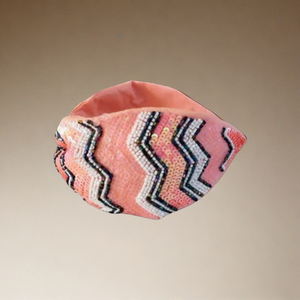 Perfect for Fashion Sequin Zigzag Knot <b>Headband</b> Parties Events Daily Wear Handmade <b>Beaded</b> Fabric Hairband for Women and Girls - Product Image 2