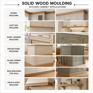 Plinthe décorative en bois massif durable pour meubles de cuisine modernes et design intérieur – Moulure en bois massif - Product Image 4