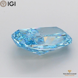 Diamant de laboratoire CVD de couleur bleu vif fantaisie, pureté VVS2, taille coussin, 3,00 carats, certifié IGI, pour fiançailles spéciales - Product Image 4
