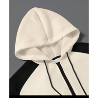 Ensemble de survêtement pour homme avec veste à capuche et pantalon de jogging à blocs de couleur avec fermeture éclair