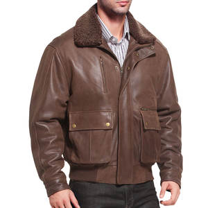 Blouson aviateur en cuir écologique personnalisé pour l'hiver, séchage rapide, respirant, col rond, streetwear pour hommes, fabriqué au Pakistan - Product Image 4