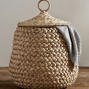 Cesta de jacinto de agua, organizador de almacenamiento ecológico hecho a mano al por mayor, ligero y duradero de Vietnam - Product Image 5