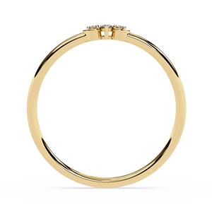 แหวนเพชรทรงกลมเรียบหรูมินิมอลสำหรับผู้หญิง ทองคำแท้ 14k เหมาะสำหรับเป็นของขวัญ งานหมั้น วันครบรอบแต่งงาน - Product Image 4