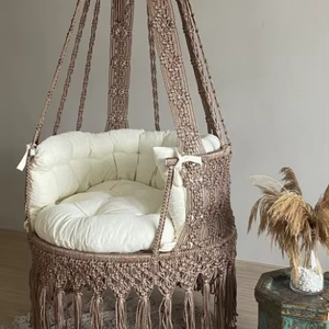 Hanging chair, Macrame swing, hängesessel, Swing chair, Macrame swing chair, hanging chair indoor, chair hanging indoor <b>hammock</b> - Product Image 1