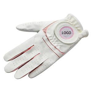 Custom Logo Left Hand Sheepskin Golf <b>Glove</b> Durable Breathable Adjustable Wrist OEM ODM Factory Manufacturer Wholesale - Product Image 1