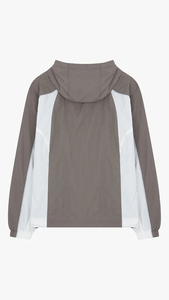 Survêtement gris pour homme avec blocs de couleur, bandes latérales, taille élastique, coupe-vent, joggers décontractés, vêtements de sport d'hiver mi-saison - Product Image 3