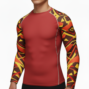 Custom Rash Guard Sublimation BJJ MMA Men Rashguard Rash Guard <b>Surfing</b> Long Sleeve Jiu Jitsu Shirt Men Compression Shirts - Product Image 5