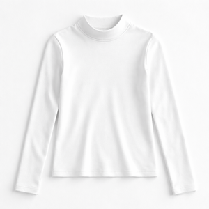 Suéter de Cuello Alto Personalizado al por Mayor, Tejido, Casual, de Manga Larga, 100% Algodón, 320g, para Mujer, Proveedor OEM, Directo de Fábrica - Product Image 5