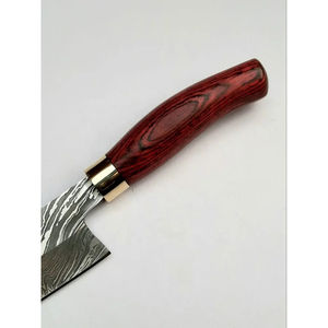 Cuchillo de Chef Burraq Personalizado Hecho a Mano de Acero de Damasco, Hoja de 8 Pulgadas y 3.0mm de Grosor, Mango de Madera, Moderno, Apto para Lavavajillas - Product Image 4
