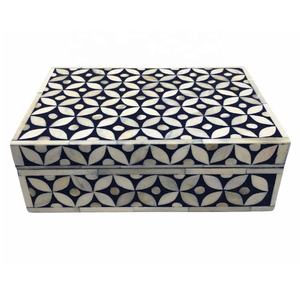 กล่องใส่เครื่องประดับตกแต่งลายดอกไม้ฝังกระดูกลายดอกไม้ของขวัญแปลกใหม่กล่องเก็บของฝังกระดูก - Product Image 5