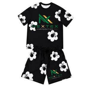 Ensemble T-shirt et short imprimé floral personnalisé pour homme – Tenue décontractée d'été 2 pièces style streetwear avec motifs graphiques intégraux – Ensembles coordonnés assortis - Product Image 6