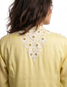 Ensemble Kurta traditionnel en soie romaine pour femmes, longueur cheville, avec broderie et dupatta, coupe régulière, séchage rapide, tenue décontractée toutes saisons, Inde - Product Image 5
