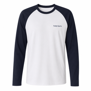 Custom Logo Men <b>Raglan</b> Long Sleeve T-Shirt Moisture Wicking Athletic Sports Wear Contrast Color Baseball Shirt Quick Dry <b>Top</b> - Product Image 4
