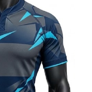 Maillot de rugby personnalisé sublimé, résistant à la décoloration, avec graphiques d'équipe, tissu léger pour les séances d'entraînement et les matchs de ligue - Product Image 5