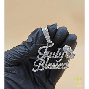 Custom Name Pendant Iced Out Lab Grown Diamond Hip Hop Necklace Heart <b>Balloon</b> Luxury Jewelry Gift - Product Image 6