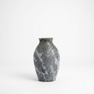 Vase bleu rustique en terre cuite, pot de table artisanal en céramique, urne décorative en terre cuite, vente en gros - Product Image 1