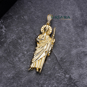 จี้อัญมณีชุบโรเดียมสีเงิน925สำหรับใส่ได้ทั้งชายและหญิง - Product Image 3