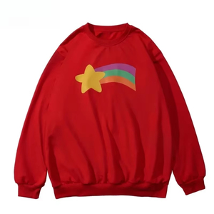 เสื้อฮู้ดผู้หญิงลายการ์ตูนดาวและสายรุ้งสุดสร้างสรรค์สำหรับฤดูใบไม้ร่วงและฤดูหนาว เสื้อฮู้ดแขนยาวลำลองแฟชั่นสำหรับผู้หญิง - Product Image 1