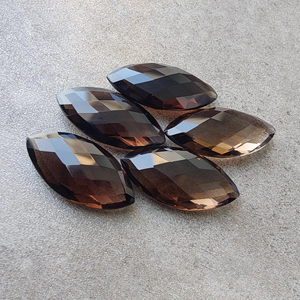 Cuarzo Ahumado Marrón Natural de Calidad AAA+, Corte Marquise Briolette, Calibrado, para Joyería - Product Image 3