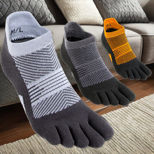 Clothing Gold New High Quality Black 5 <b>Toe</b> Compression <b>Socks</b> Breathable Quick Dry Knitted Ankle Sports <b>Socks</b> <b>for</b> Men Women - Product Image 3